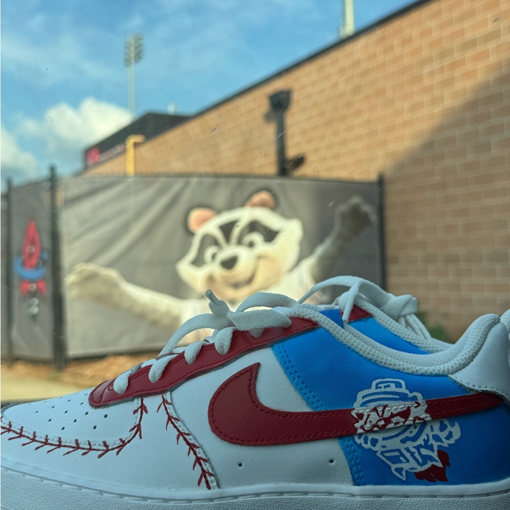 Custom Trash Panda Nike Air Force 1 W Sz 7.5/ Y6 - Picture 7 of 11